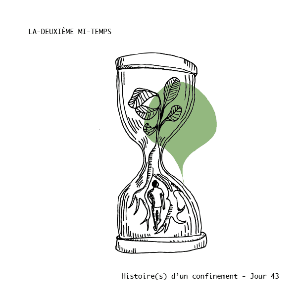 histoire(s)-d'un-confinement-chroniques-eric-foucher-illustrations-marie-de-buttet la deuxieme mi-temps