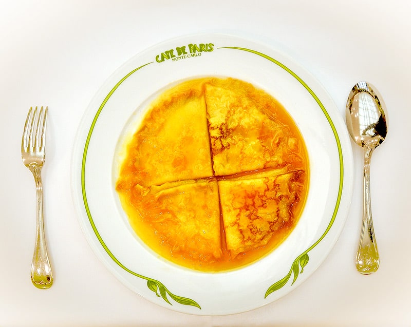 Les véritables crêpes Suzette du Café de Paris Monte-Carlo 