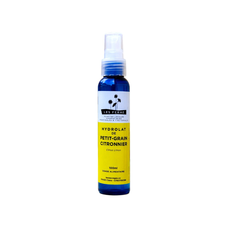 Hydrolat de petit-grain citronnier de la marque « Les Sauvages ».
