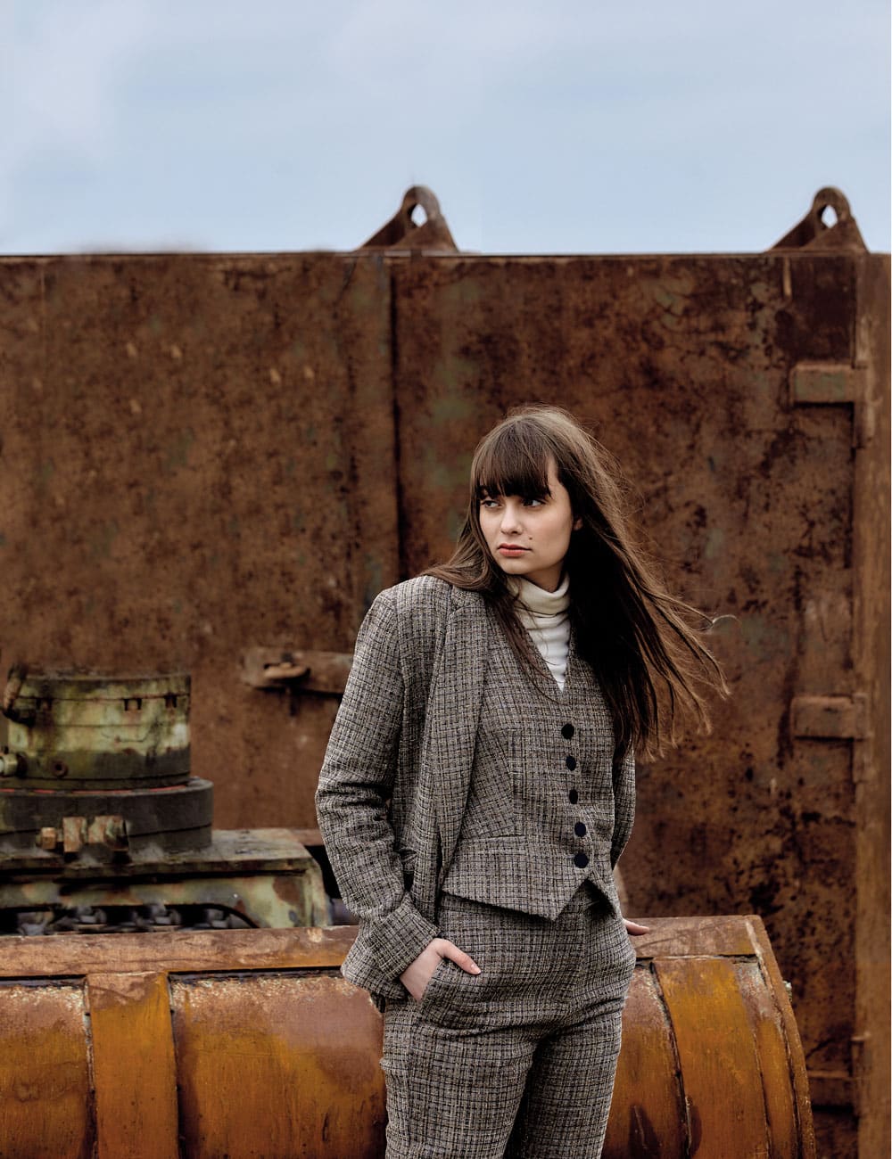 Le costume prince de galles de la collection hiver par Lili Sidonio.