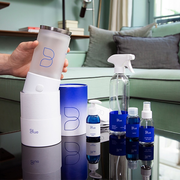 Les nettoyants écologiques de la marque Blue pour une maison propre et saine.