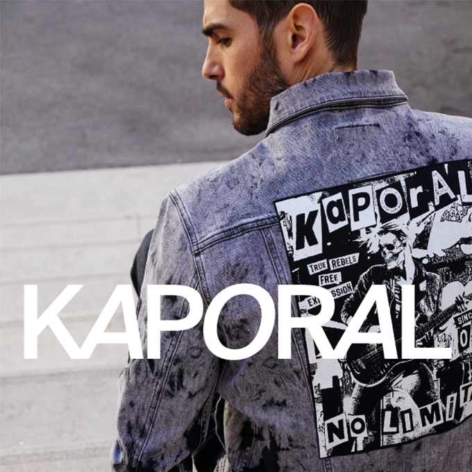 Image de campagne de la nouvelle identité visuelle de Kaporal revendiquant une vison du jeanswear à la française. 