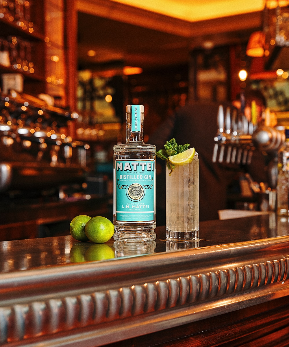 Le cocktail London Mule Mattei par Gin Distilled Dry Gin par L.N. Mattei.