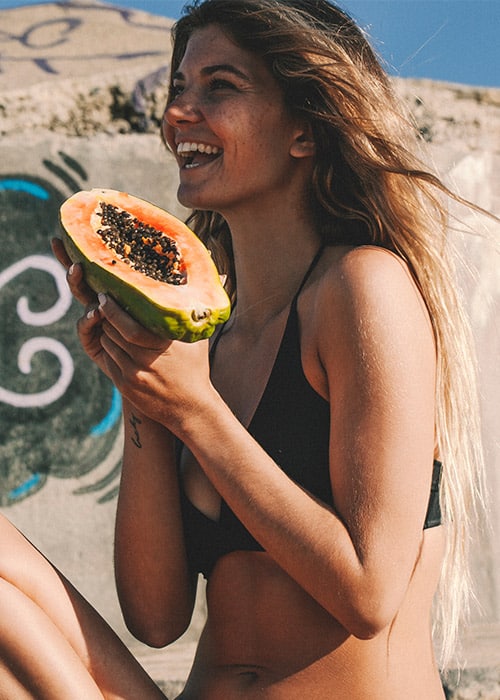 Image de campagne de la marque de beauté Seventy One Percent.