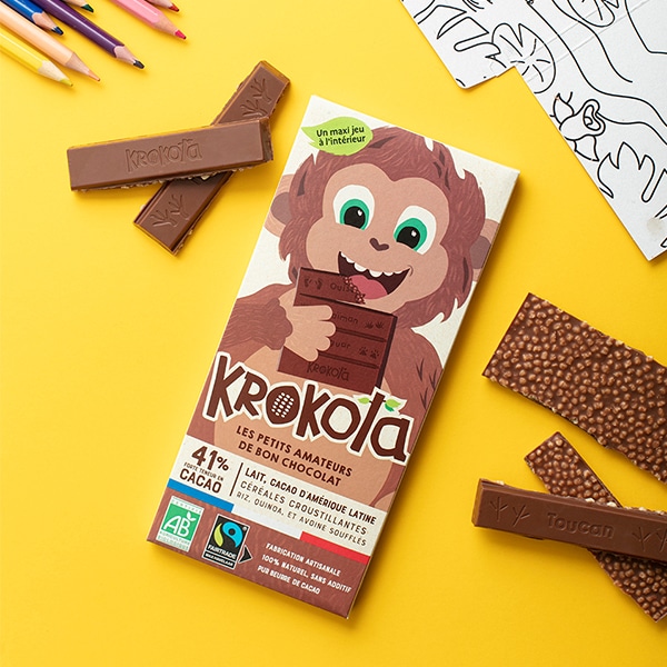 Tablette de chocolat de la marque marseillaise Krokola.