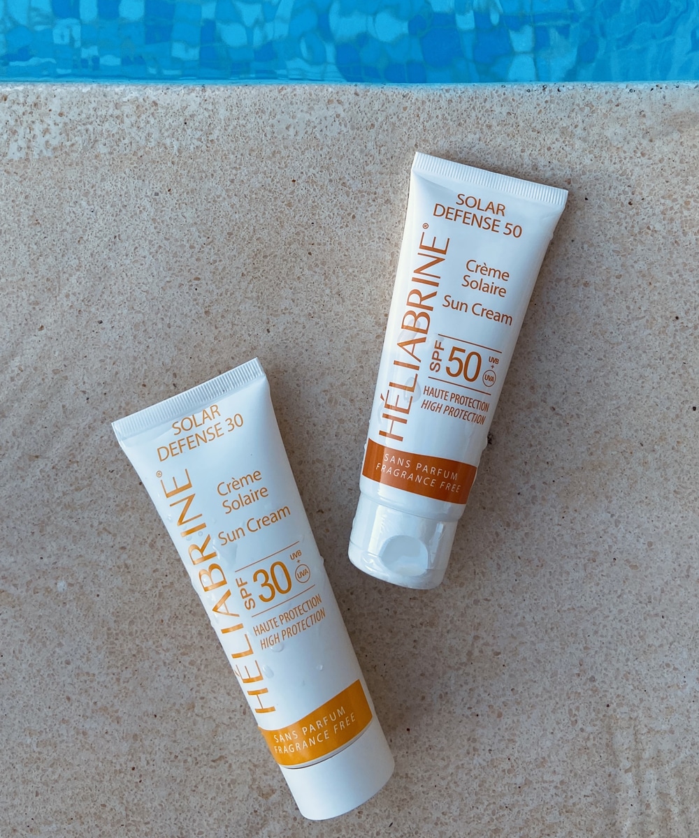 beauté solaire : crème solaire de la marque Héliarbrine.