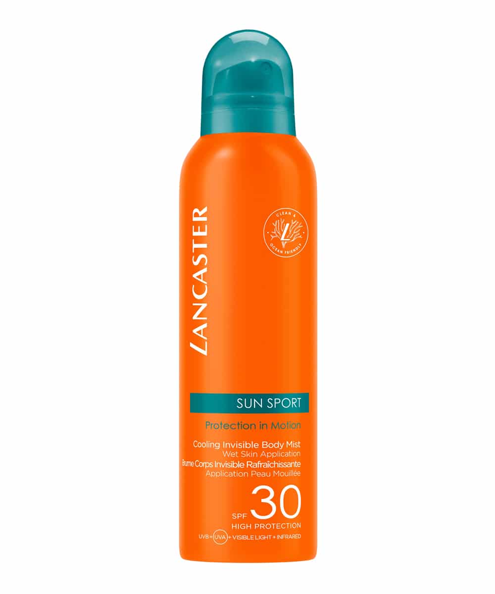 beauté solaire : brume solaire corps de la marque Lancaster Beauty.
