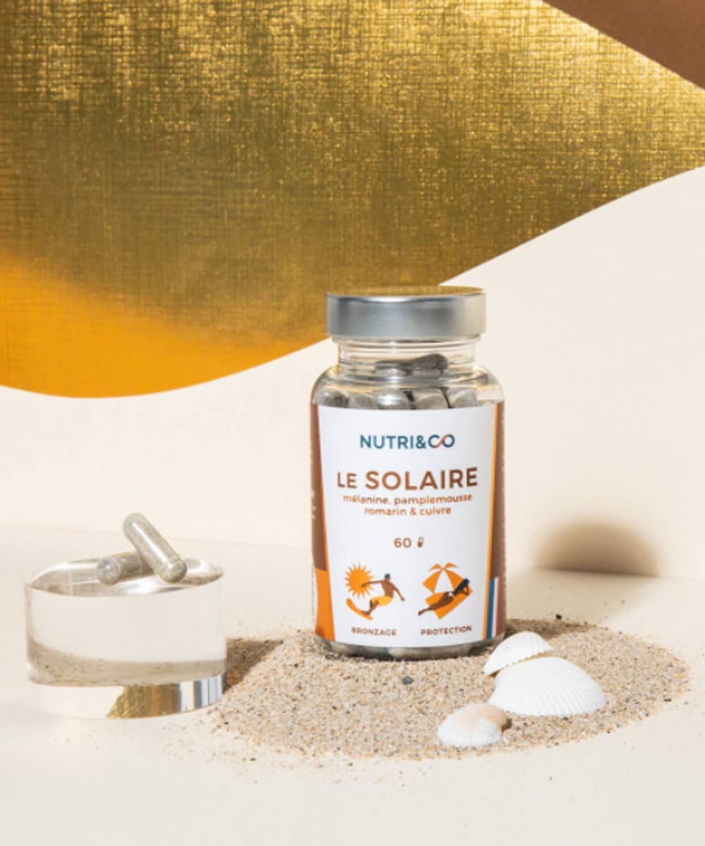 beauté solaire : gélules bio, véganes et naturelles de la marque Nutri&Co.