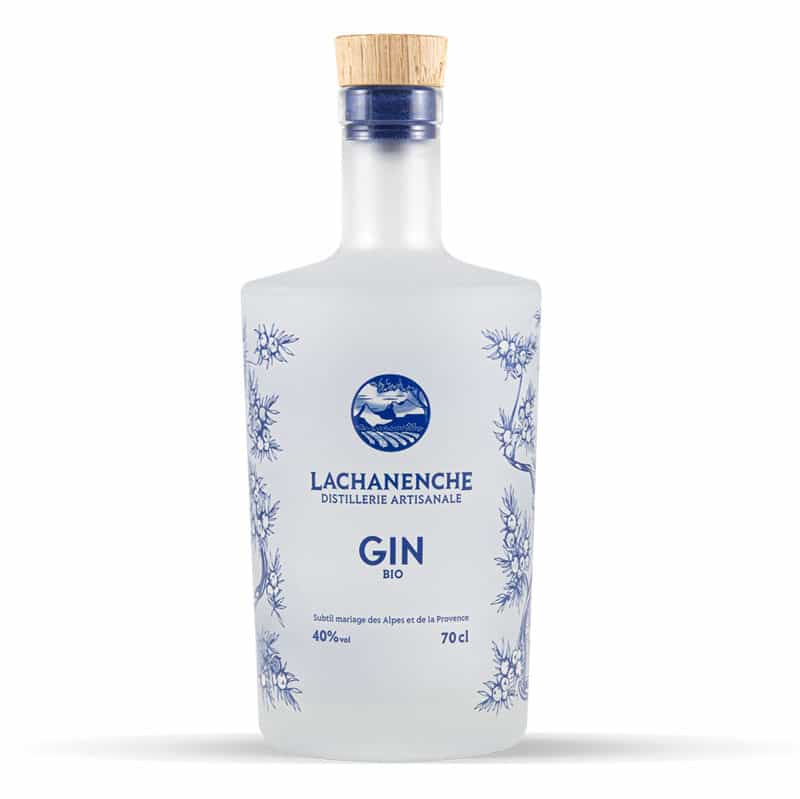La bouteille du cocktail Gin Bio par la Distillerie Lachanenche.