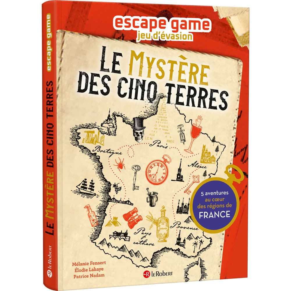 Le jeu « Le Mystère des Cinq Terres » par les Éditions Le Robert est un jeu d’aventure ludique et insolite pour les enfants à partir de 15 ans.