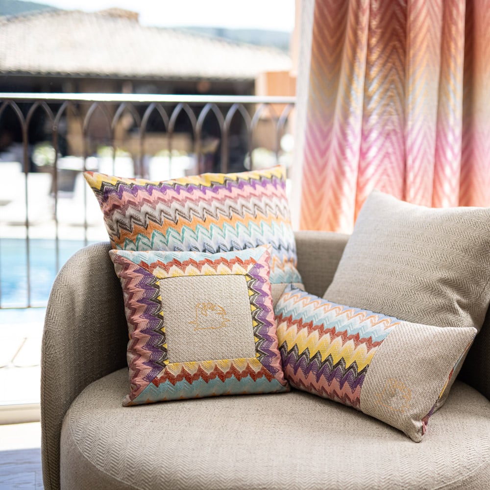 La collection Missoni Home de l’hôtel Byblos à Saint-Tropez.