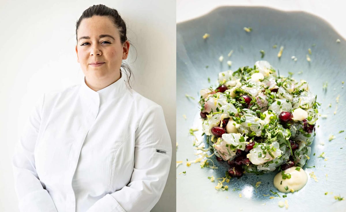 Tartare de dorade aux herbes folles par Camille Gandolfo, Les Bords de Mer Marseille
