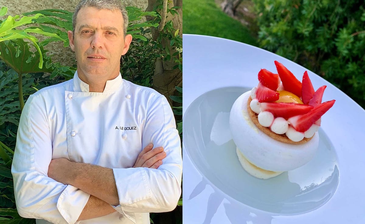 Pavlova aux fraises par Anthony Le Gouez, nouveau chef pâtissier du Cap Antibes Beach Hotel