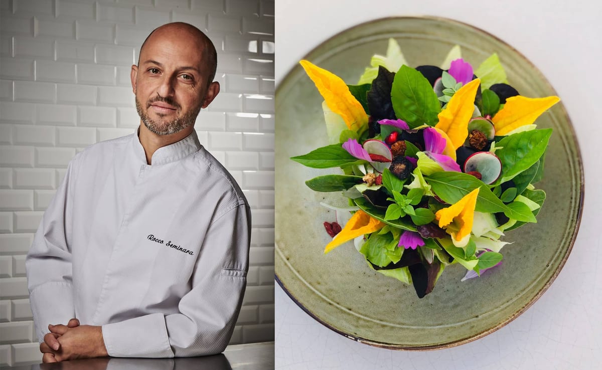 Salade du Potager des Graniers par Rocco Seminara, Byblos Saint Tropez