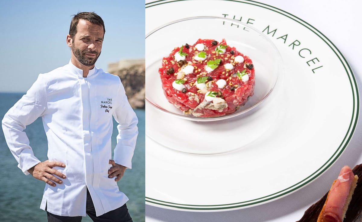Recette tartare boeuf huitres Fabien Fage The Marcel Sete