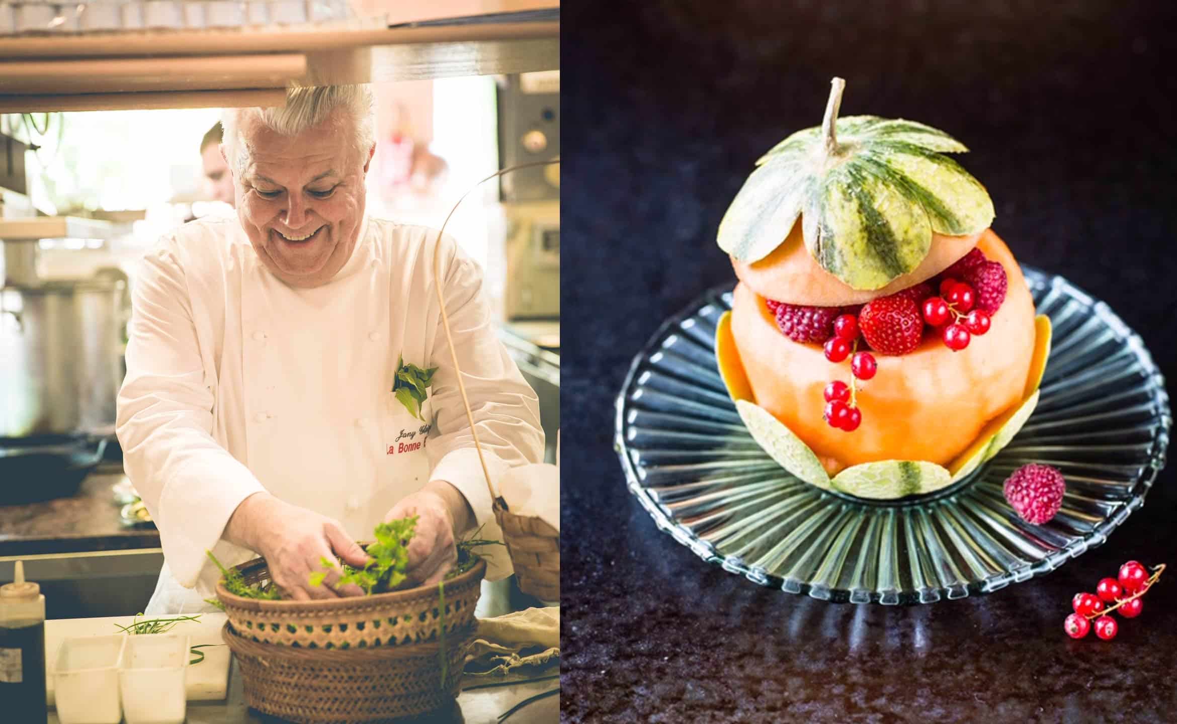Melon écorché vif par Jany Gleize, Hôtel et restaurant La Bonne Étape