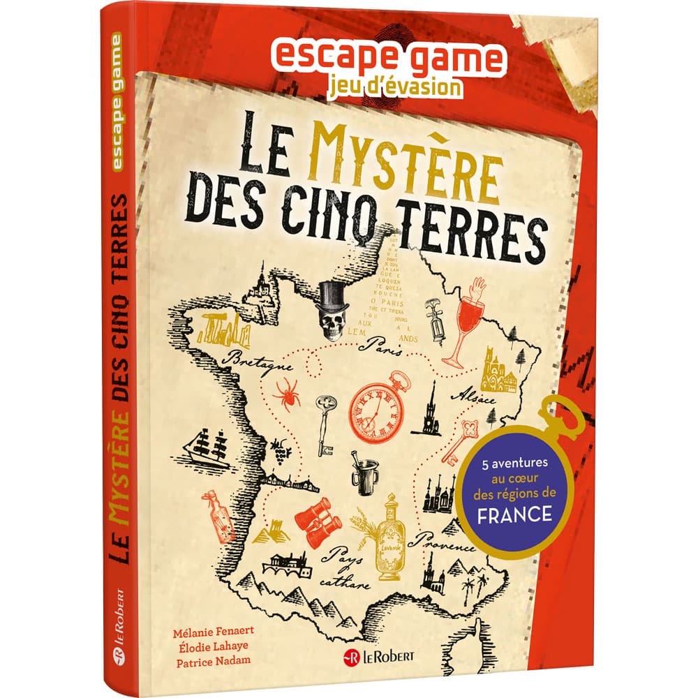 Le jeu « Le Mystère des Cinq Terres » par les Éditions Le Robert est un jeu d’aventure ludique et insolite pour les enfants à partir de 15 ans.